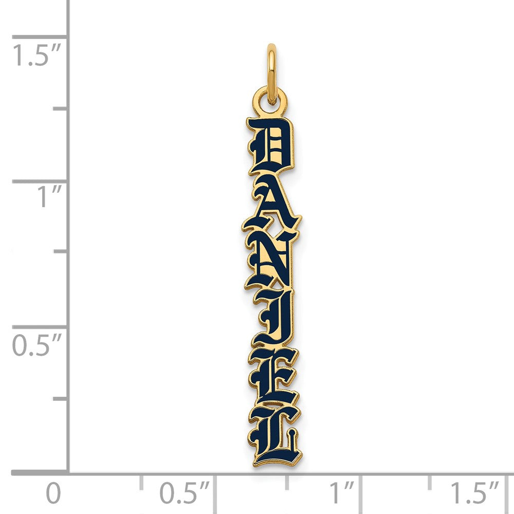 SS/Gold-plated English Towne Font Epoxy Name Plate Charm