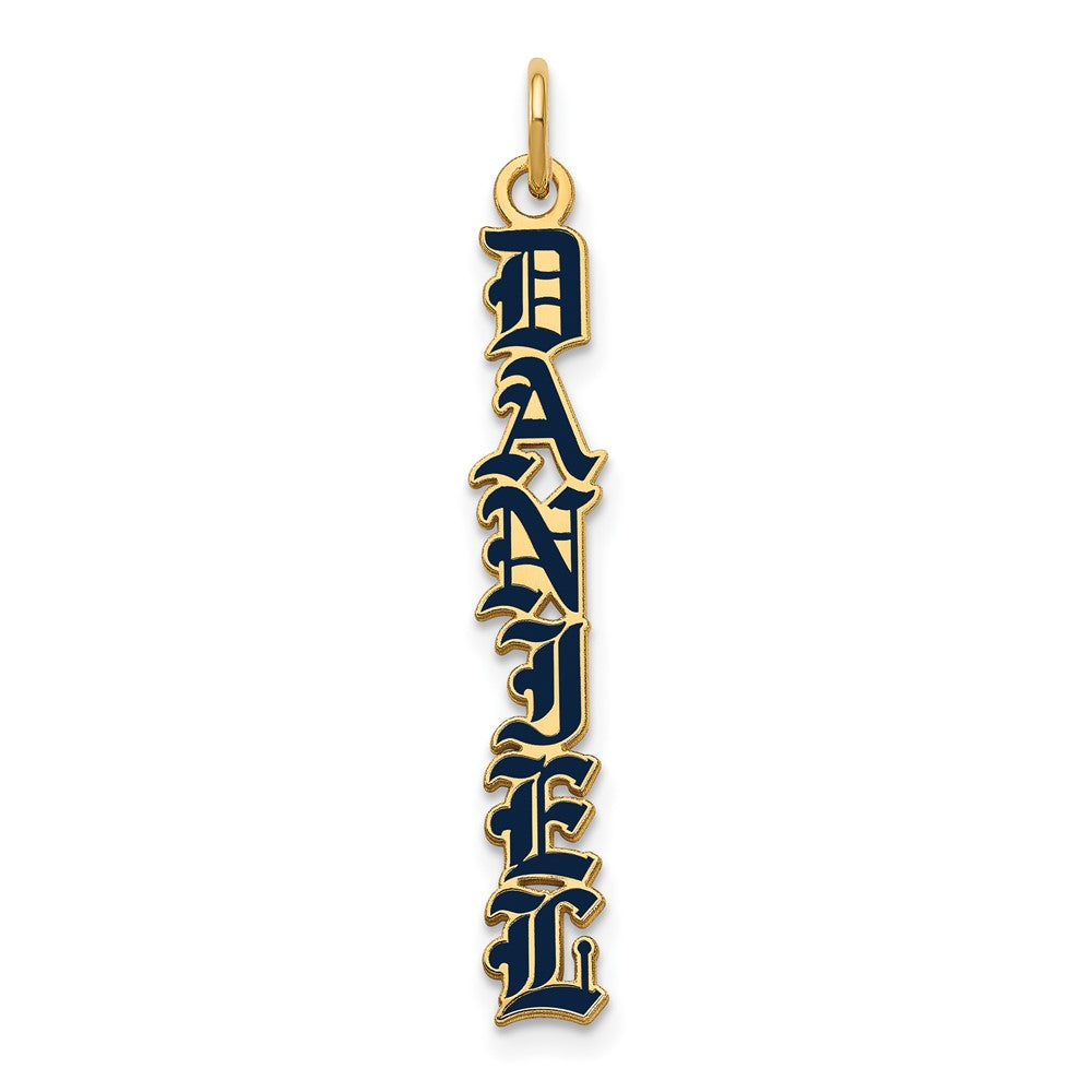 SS/Gold-plated English Towne Font Epoxy Name Plate Charm