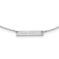 14k White Gold Brushed 1 station Necklace