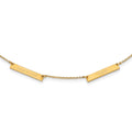 Sterling Silver/Gold-plated Brushed 2 Station Necklace