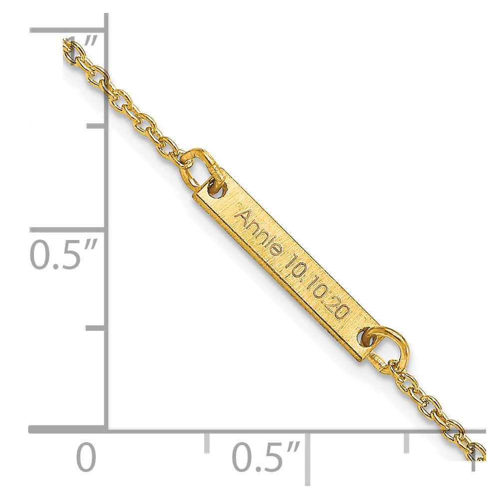 Sterling Silver/Gold-plated Brushed 1 Station Bracelet