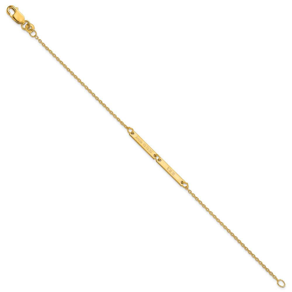 Sterling Silver/Gold-plated Brushed 2 Station Bracelet