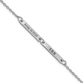 10k White Gold Brushed 2 Station Bracelet
