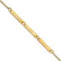 Sterling Silver/Gold-plated Brushed 3 Station Bracelet