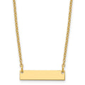 Sterling Silver/Gold-plated Small Blank Bar Necklace