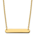 Sterling silver/Gold-plated Small Blank Bar Necklace