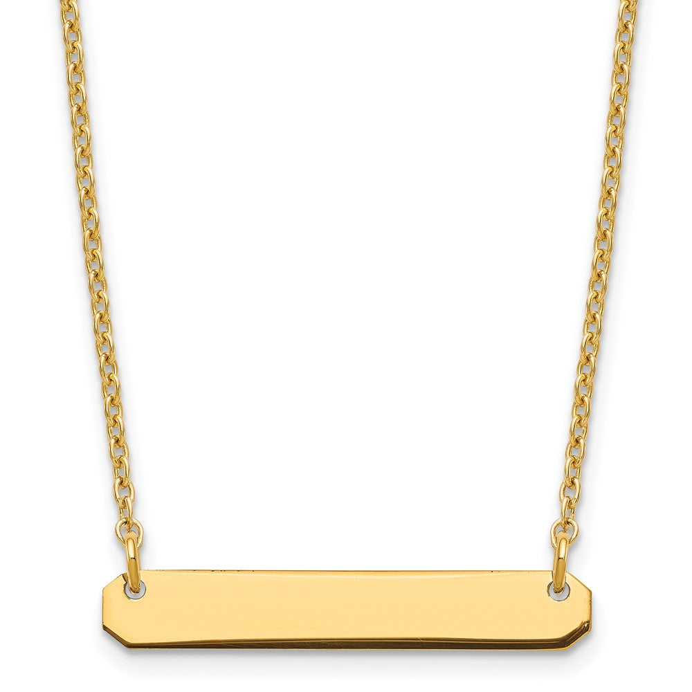 Sterling silver/Gold-plated Small Blank Bar Necklace