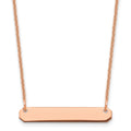 14k Rose Gold Small Blank Bar Necklace
