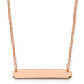 Sterling Silver/Rose-plated Small Blank Bar Necklace