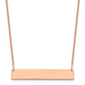 14k Rose Gold Medium Blank Bar Necklace