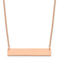 Sterling Silver/Rose-gold Medium Blank Bar Necklace