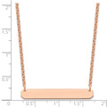 Sterling Silver/Rose-plated Medium Blank Bar Necklace