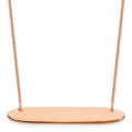 14k Rose Gold Medium Oblong Blank Bar Necklace