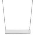 14k White Gold Large Blank Bar Necklace