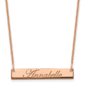 14k Rose Gold Small EDWARDIAN SCRIPT Bar Necklace