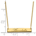14k Yellow Gold Small EDWARDIAN SCRIPT Bar Necklace