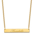 SS/Gold-plated Medium EDWARDIAN SCRIPT Bar Necklace