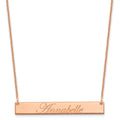 14k Rose Gold Medium EDWARDIAN SCRIPT Bar Necklace