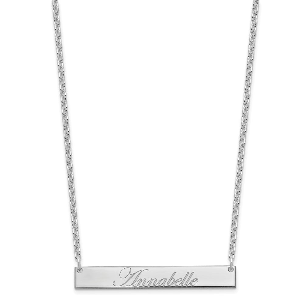 SS/Rhodium-plated Medium EDWARDIAN SCRIPT Brar Necklace