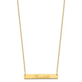 14k Yellow Gold Medium EDWARDIAN SCRIPT Bar Necklace