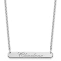 SS/Rhodium-plated Medium EDWARDIAN SCRIPT Bar Necklace