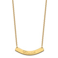 SS/Gold-plated Medium EDWARDIAN SCRIPT Curved Bar Necklace
