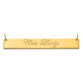 Sterling Silver/Gold-plated Large EDWARDIAN SCRIPT Bar Necklace