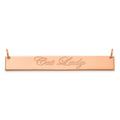 Sterling Silver/Rose-plated Large EDWARDIAN SCRIPT Bar Necklace