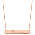 14k Rose Gold Large EDWARDIAN SCRIPT Bar Necklace