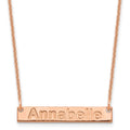 14k Rose Gold Small ARIAL ROUNDED Bar Necklace
