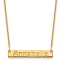 14k Yellow Gold Small ARIAL ROUNDED Bar Necklace