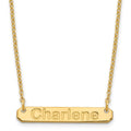 SS/Gold-plated Small ARIAL ROUNDED Bar Necklace