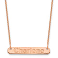 14k Rose Gold Small ARIAL ROUNDED BAR Necklace