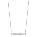 10k White Gold Medium ARIAL ROUNDED Bar Necklace
