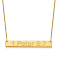 14k Yellow Gold Medium ARIAL ROUNDED Bar Necklace