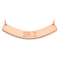 SS/Rose-plated Medium ARIAL ROUNDED Curved Bar Necklace