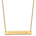 Sterling Silver/Gold-plated Large ARIAL ROUNDED Bar Necklace
