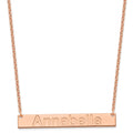 Sterling Silver/Rose-plated Large ARIAL ROUNDED Bar Necklace