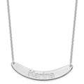 SS/Rhod-plated Large ARIAL ROUNDED Curved Bar Necklace