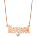 Sterling Silver/Rose-plated Small Name Plate Necklace