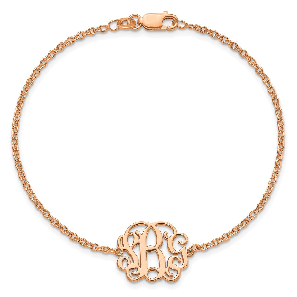 14k Rose gold Monogram Bracelet