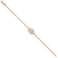 Sterling Silver/Rose-plated Etched Monogram Bracelet