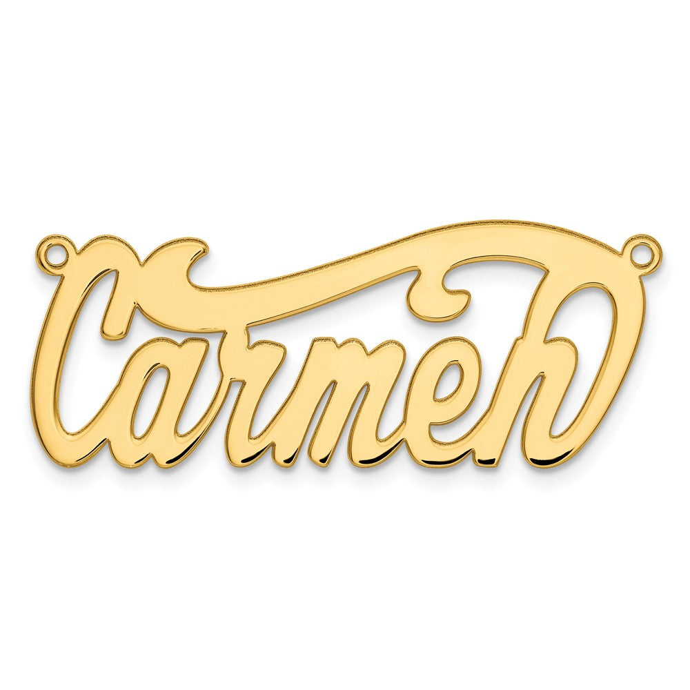 14k Yellow Gold Polished Name Plate