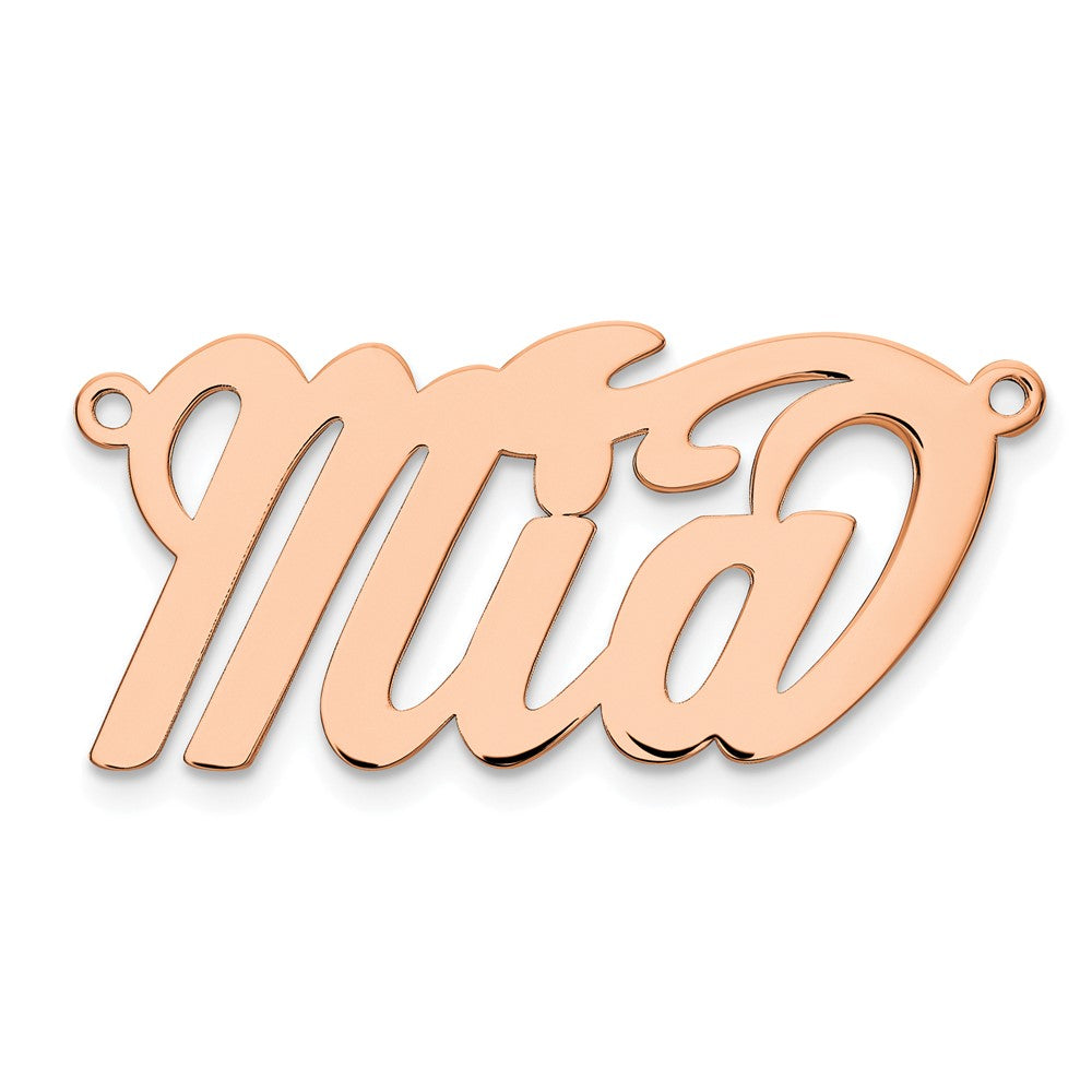 Sterling Silver/Rose-plated Polished name Plate
