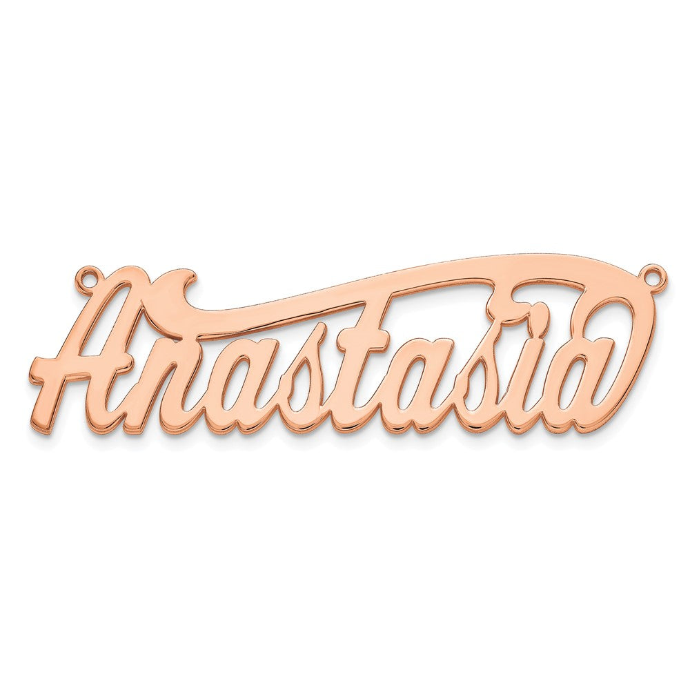 Sterling Silver/Rose-plated Polished name Plate