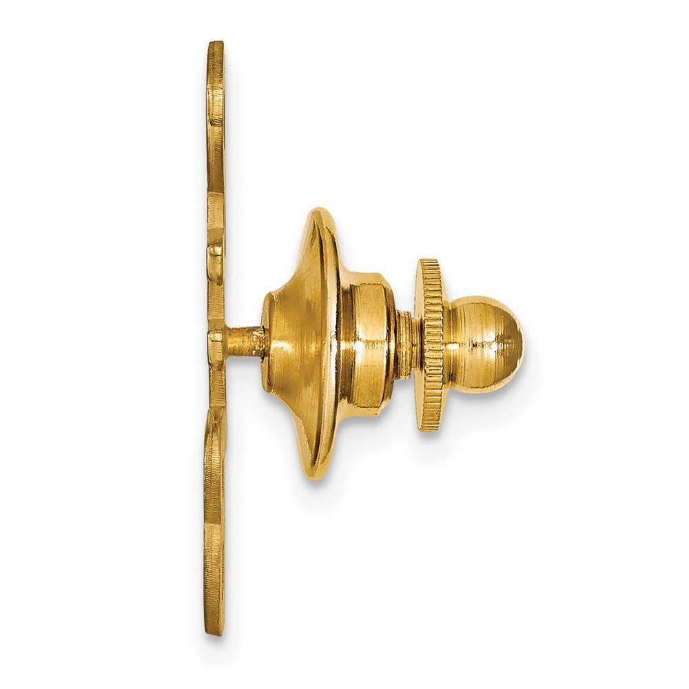 Sterling Silver/Gold-plated Large cut-out Monogram Tie Tac