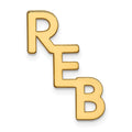 14k Yellow Gold Large cut-out Monogram Tie Tac
