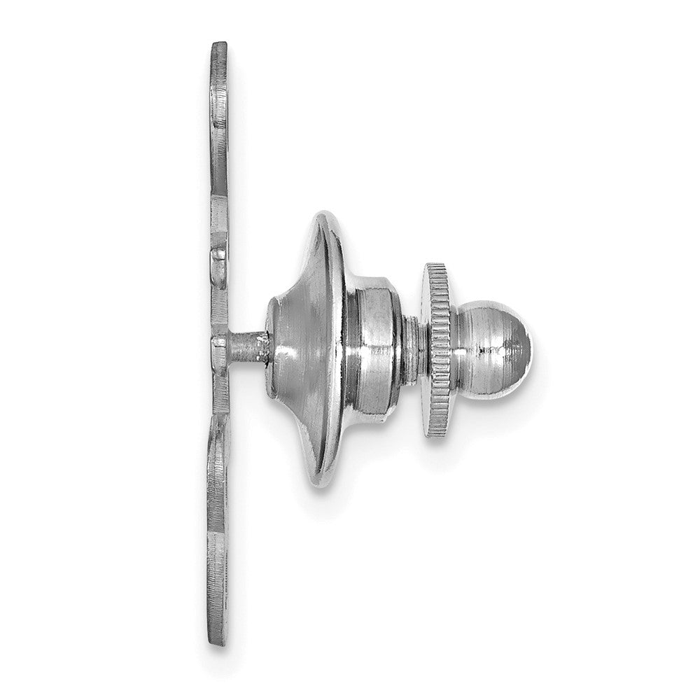 14k White Gold Large cut-out Monogram Tie Tac