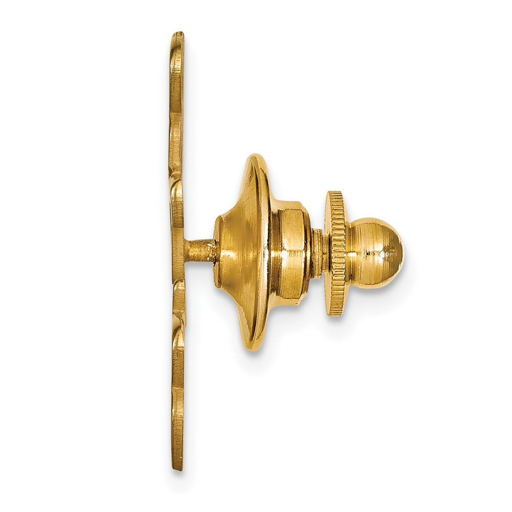Sterling Silver/Gold-plated Large cut-out Monogram Tie Tac