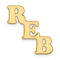 Sterling Silver/Gold-plated Large cut-out Monogram Tie Tac